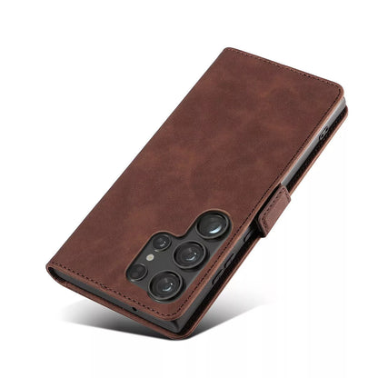For Samsung Galaxy S24 Wallet Case Brown Colour Folio Flip Cover