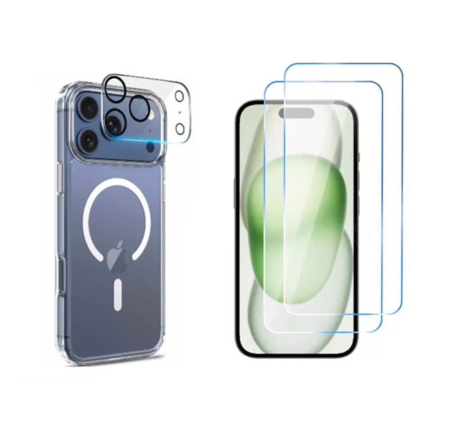 For iPhone 17 Pro Magsafe Clear Case+ 2  x Screen Protector + 1 x Camera Lens Protectors