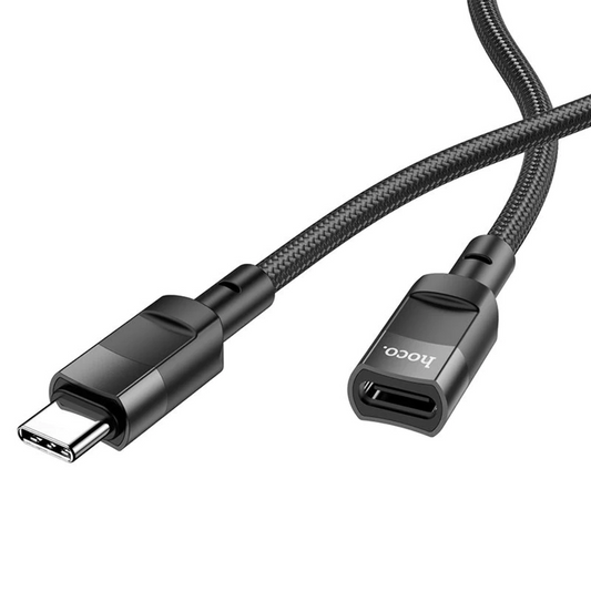 2 Packs USB-C Male to USB-C Female Adapter Plug Converter-1.2m