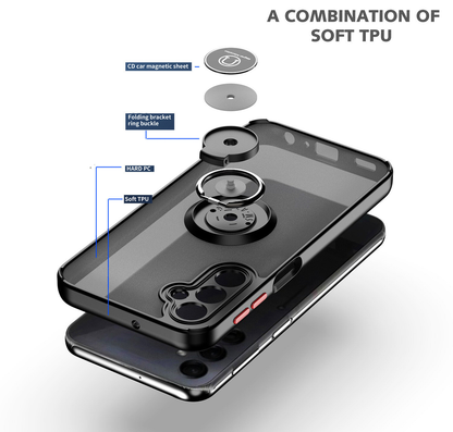 For Samsung A05s Case with Car Mount Magnetic Ring Shockproof Cove
