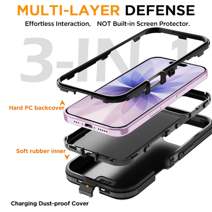For Apple iPhone 17 Pro Heavy Duty Shockproof Case