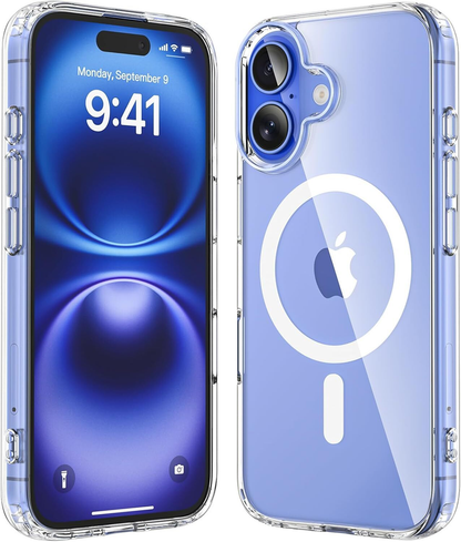 For iPhone 16 Plus Magnetic Case Clear  Protective Cover