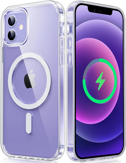 For iPhone 12 Clear Case Magnetic  Protection Phone Cover