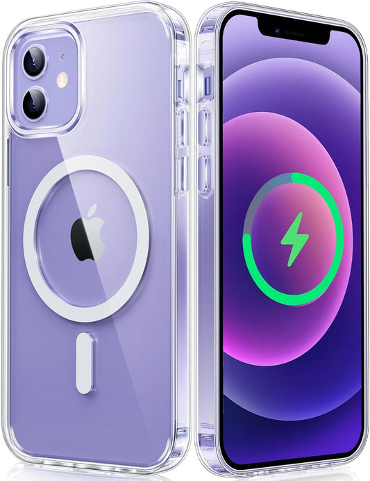 For iPhone 12 Clear Case Magnetic  Protection Phone Cover