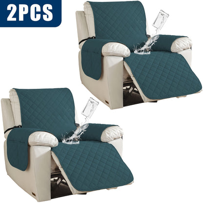 2pcs Waterproof Recliner Chair Non-Slip Cover