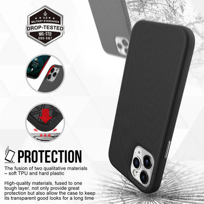 For iPhone 16 Pro Max Shockproof Case Rugged Black Case