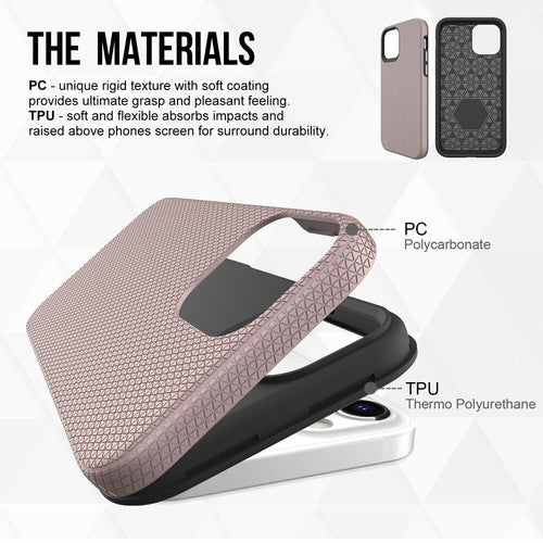 For iPhone 14 Pro Shockproof Case Rugged Rosegold Case
