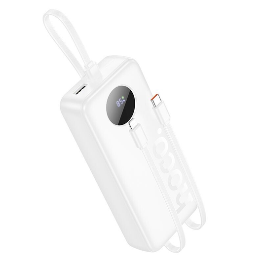 20000mAh Fast Charging Power Bank Portable with USB-C Lightning Cable-White