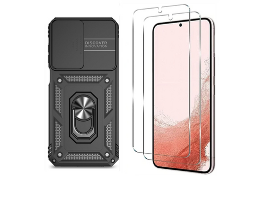 For Samsung Galaxy A15  Shockproof Cover + 2 Screen Protectors