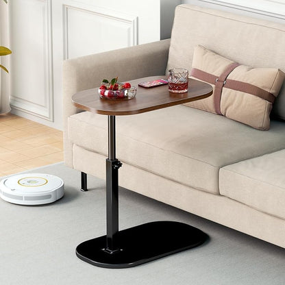 Small  Height Adjustable C Shaped End Table for Sofa and Bed