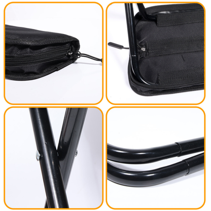 Small Portable Folding Stool  Outdoor Camping Stools Fishing Hiking Picnic Chair