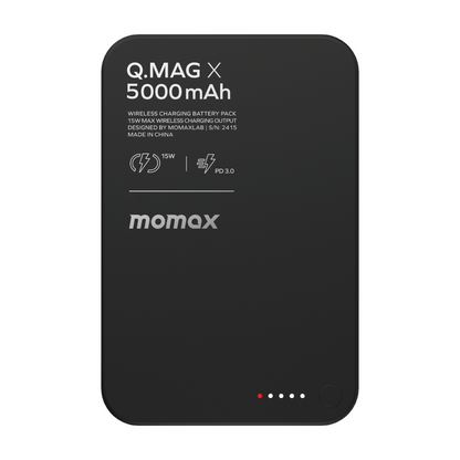 Ultra Slim Universal 5000mAh Magnetic Portable Metal Power Bank-Black Colour