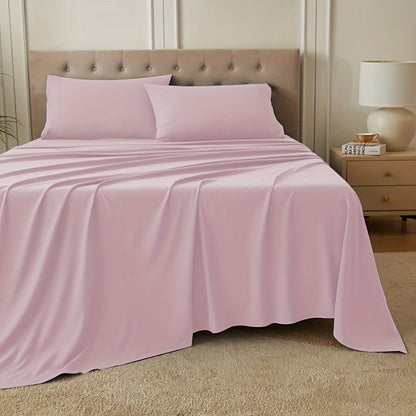 Soft Bed Sheet Set | Queen King Single Double - Flat Sheet, Fitted Sheet, Pillowcase