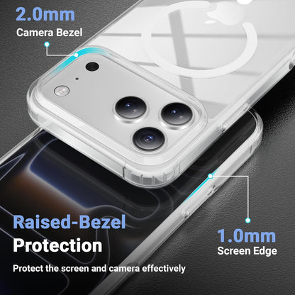 For iPhone 17 Pro Max Clear Case Magsafe Compatible