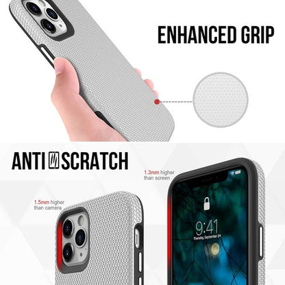 For iPhone 14 Pro Shockproof Case Rugged Silver Case