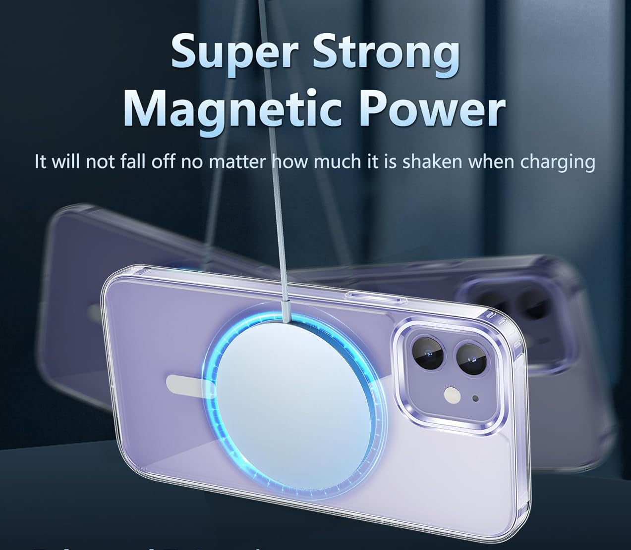 For iPhone 12 Clear Case Magnetic  Protection Phone Cover