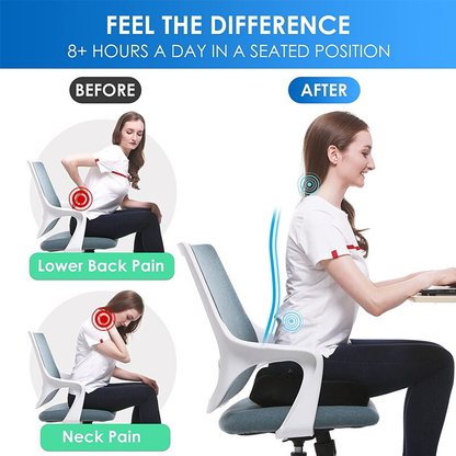 Seat Cushion Memory Foam Pad  For Chair-Black Colour