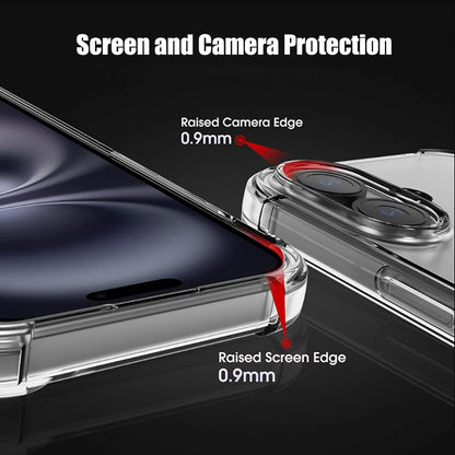 For iPhone 16 case  Crystal Clear Shockpoof with Reinforced Corners Slim Fit Soft TPU Bumper