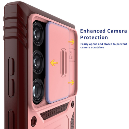 For Samsung Galaxy S22 Ultra Heavy Duty Case-Pink/Red