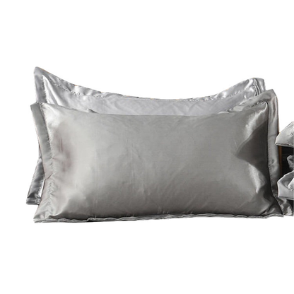 2Pcs Silk Satin Pillow Case