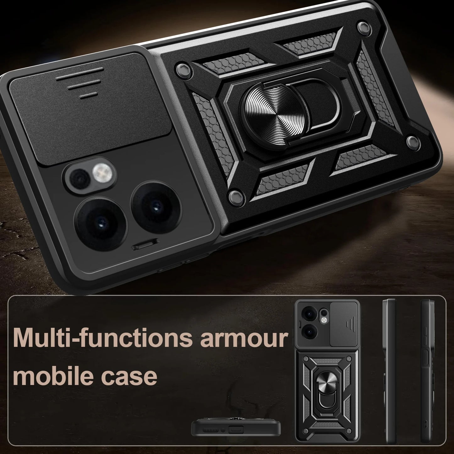 For Oppo Reno13 Pro Shockproof kickstand Case