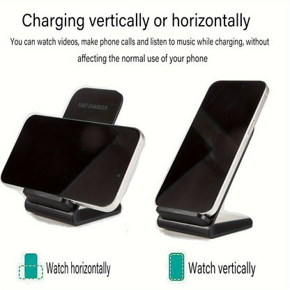 Universal Wireless Charger Stand Dock for Apple iPhone Samsung Android Phone