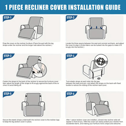 1pc Recliner Chair Cover Pad  for 1 Seater Sofa Slipcover