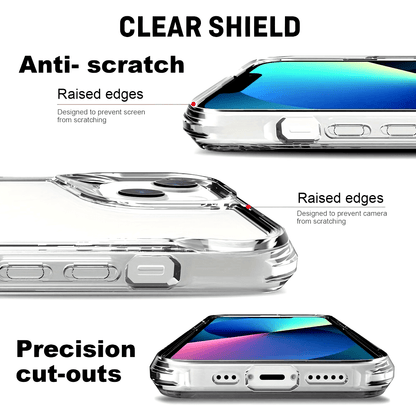 Crystal Clear Shockproof Drop Protection Phone Case For Iphone 15