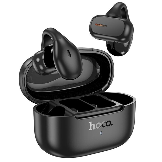 Wireless Bluetooth Ear Hook Earphones Sport Clip On Ear Buds-Black