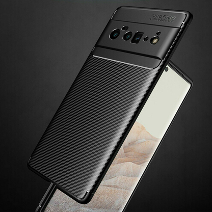 For Google Pixel 8 Pro Case Slim Carbon Fiber Shockproof Heavy Duty Cover