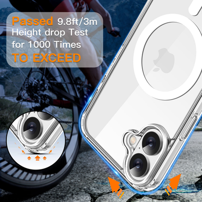 For iPhone 16 Plus Magnet Clear Protective Cover