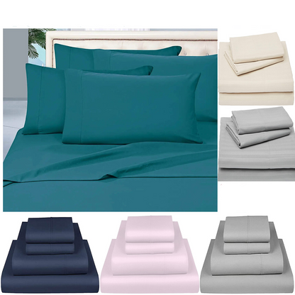Sheet Set Bed Flat Fitted Single/Double/Queen/King
