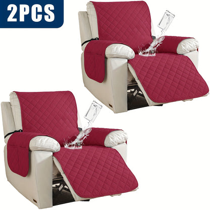 2pcs Waterproof Recliner Chair Non-Slip Cover