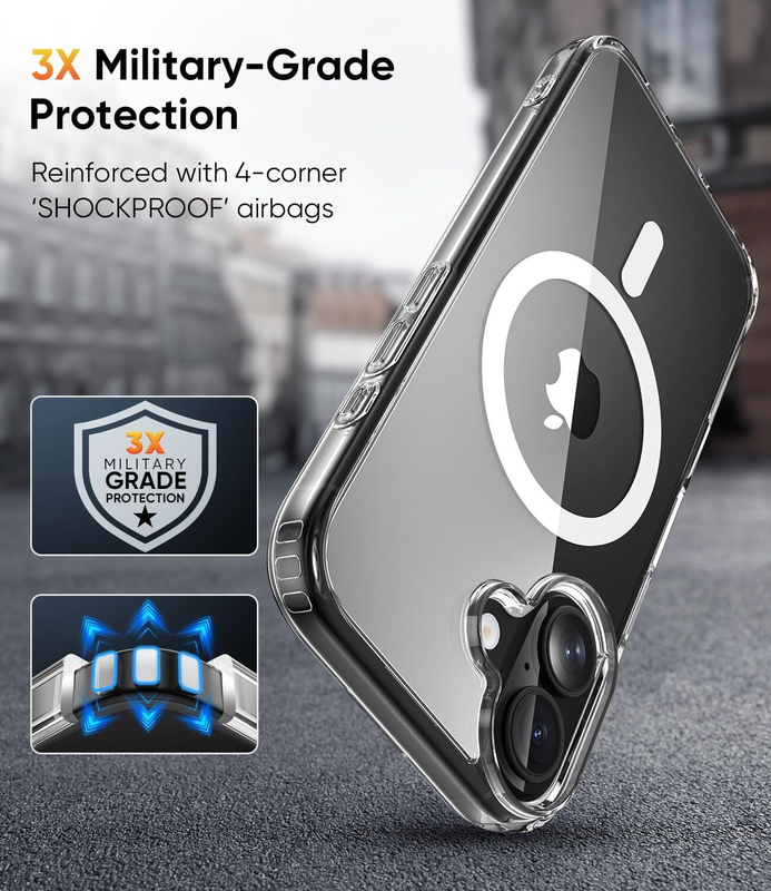 For iPhone 16 Plus Magnetic Case Clear  Protective Cover