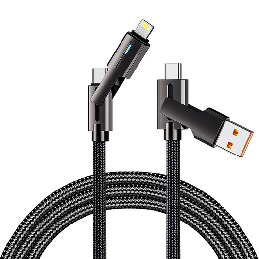 4 in 1 Multi USB Charging Type C to iPhone Fast Charging Cable for Samsung iPhone