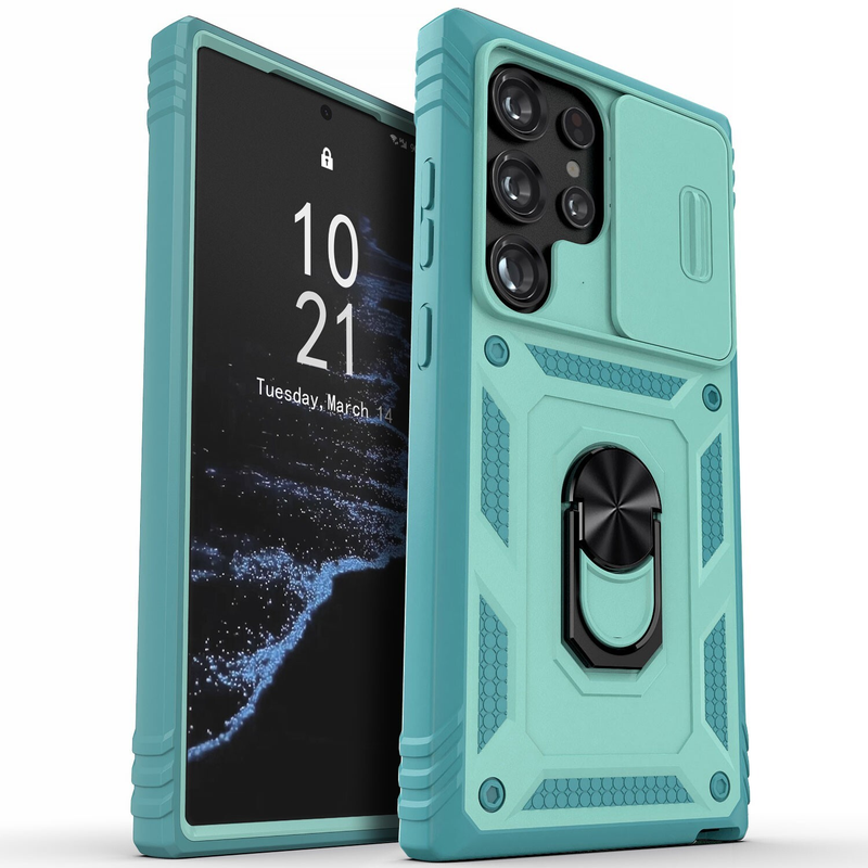 For Samsung Galaxy S22 Ultra Shockproof Cover-Teal/Green