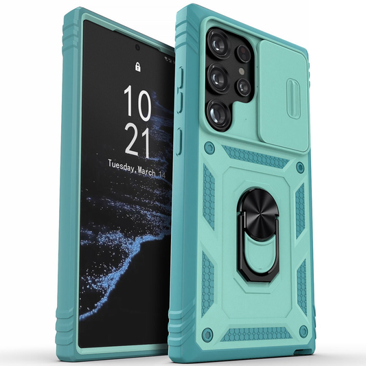 For Samsung Galaxy S22 Ultra Shockproof Cover-Teal/Green