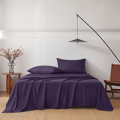 Soft Bed Sheet Set | Queen King Single Double - Flat Sheet, Fitted Sheet, Pillowcase