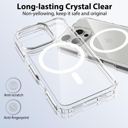 For iPhone 12 Pro Max Clear MagSafe Shockproof Transparent  Protective Case