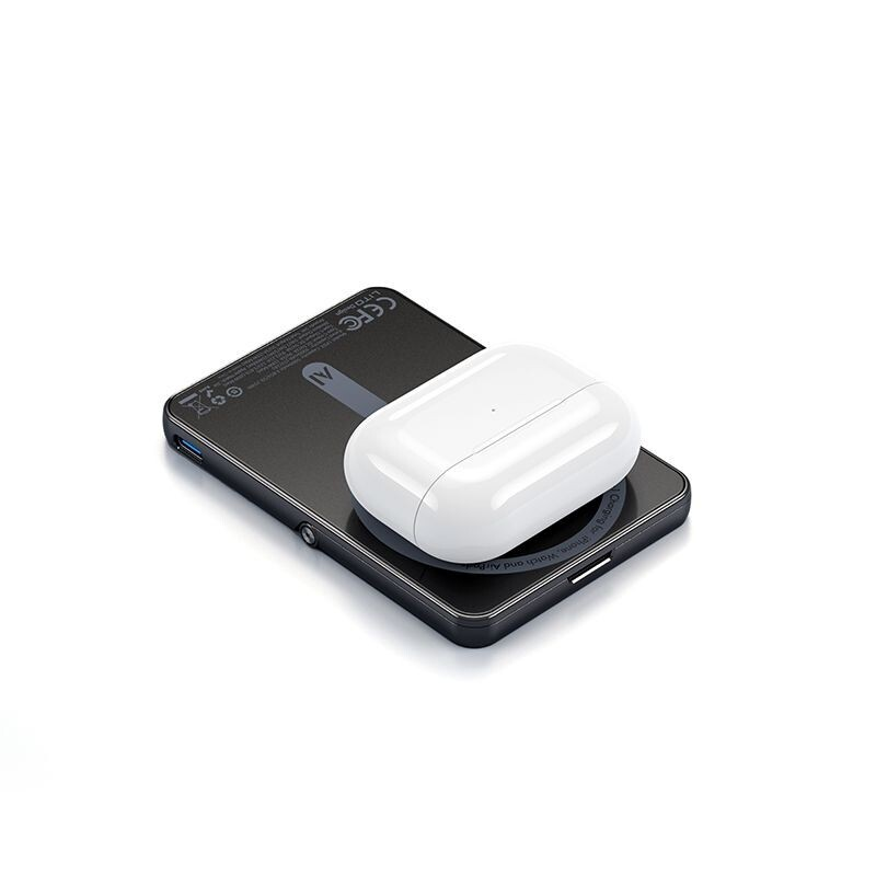 Sleek  5000mAh Magsafe Magnetic Portable Thin Power Bank Battery 5in 1-Black