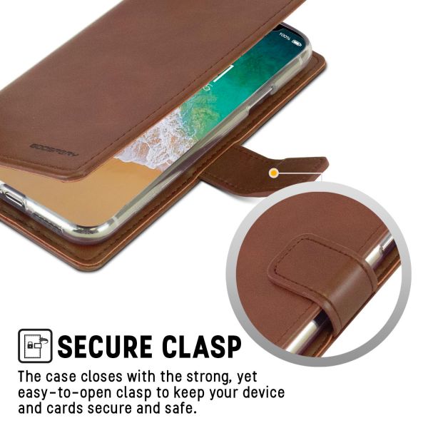 For iPhone 17 Pro Wallet Case Brown + 2 x Screen Protectors
