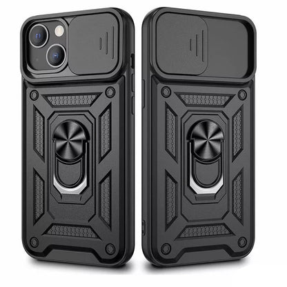 For Apple iPhone 14 Shockproof Case with  Kickstand Cover,Black
