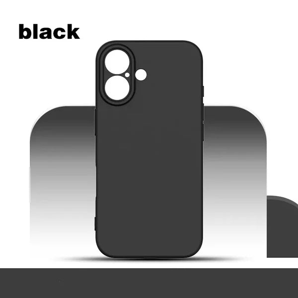 For iPhone 16 Plus Silicone Gel Black case + 2 x Screen Protectors