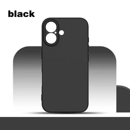 For iPhone 16 Plus Silicone Gel Black case + 2 x Screen Protectors