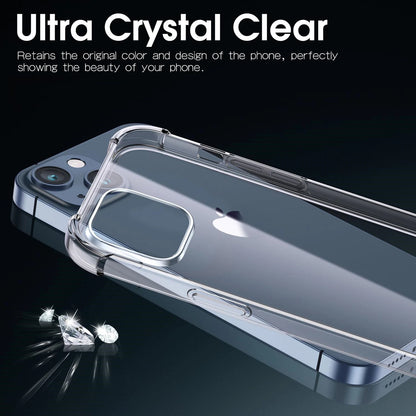 For iPhone 14 Clear Shockproof Bumper Hard Case