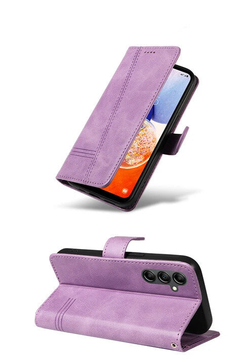 For Samsung Galaxy A35 5G Wallet Case with Card holder Purple Colour Flip Cover