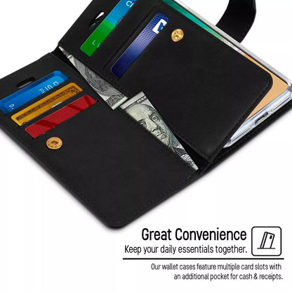 For iPhone 17 Pro Max Double Layers Wallet Leather Flip Case