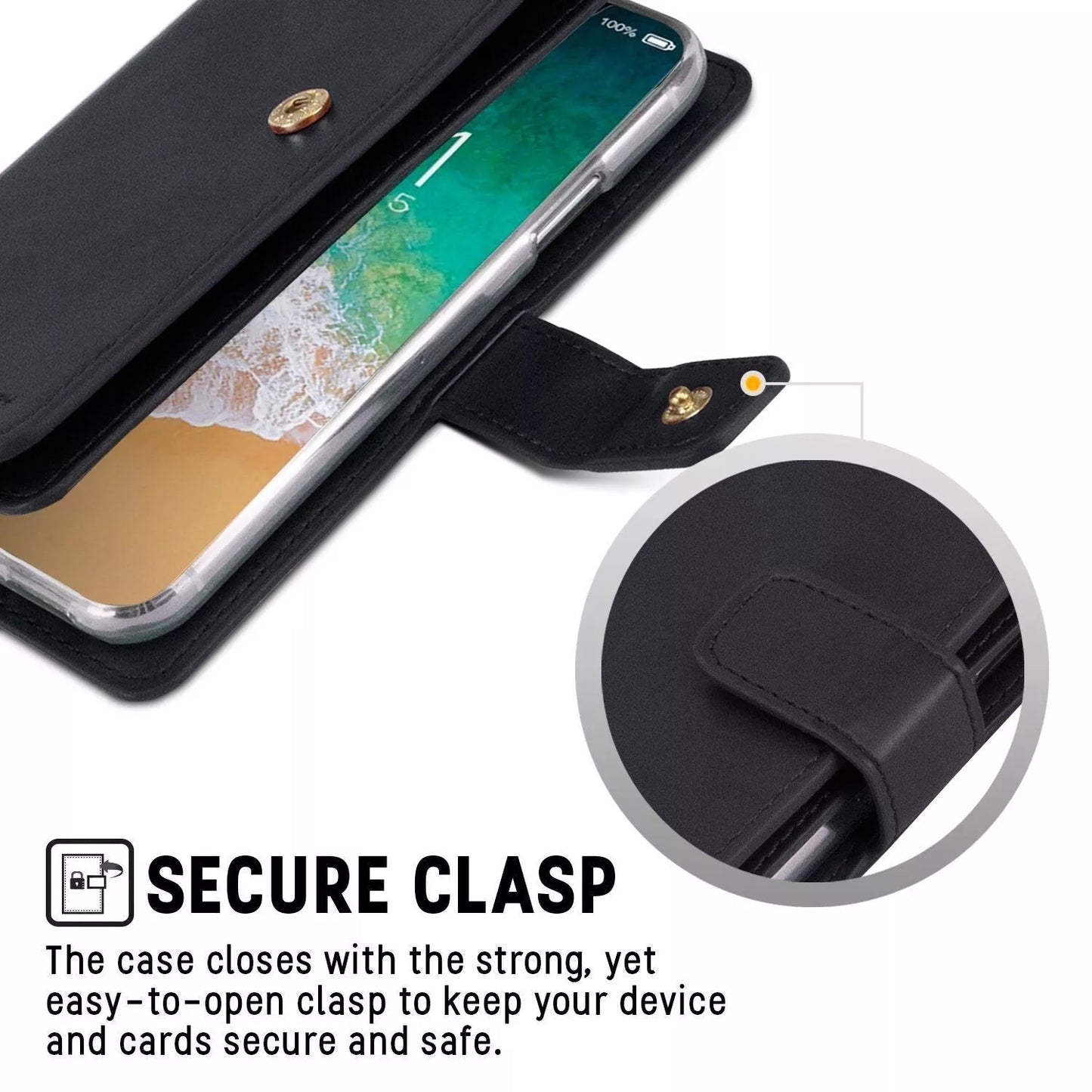 For iPhone 17 Pro Max Double Layers Wallet Leather Flip Case