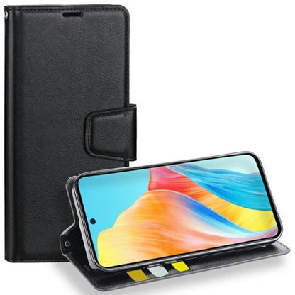 For OPPO A38 4G Wallet Case Black Colour Flip Cover