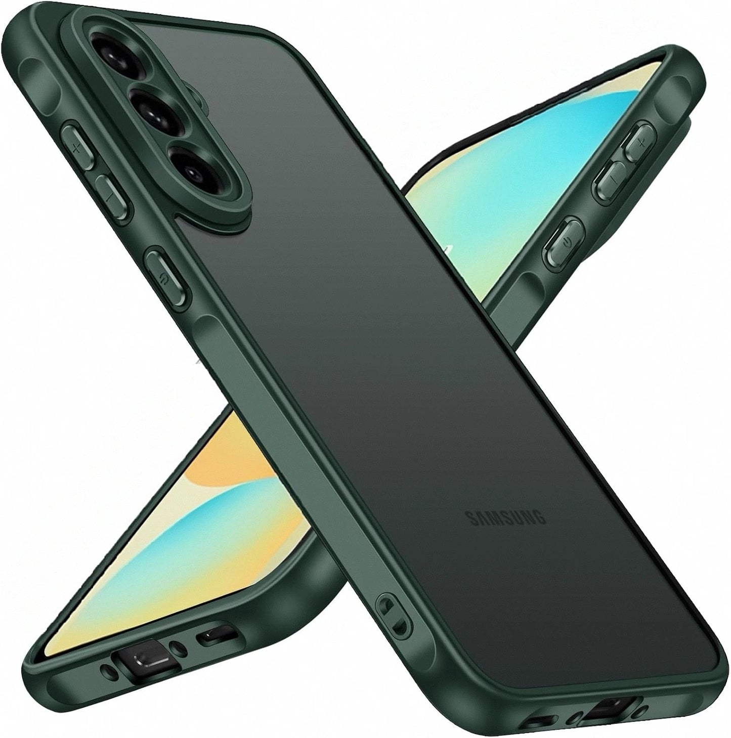 Matte Green Phone Case for Samsung A16 Shockproof Cover